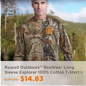 Russel Outdoors Realtree Long Sleeve Explorer 100% Cotton T-Shirt