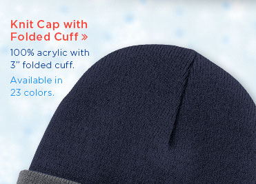 Knit Cap with Folded Cuff
